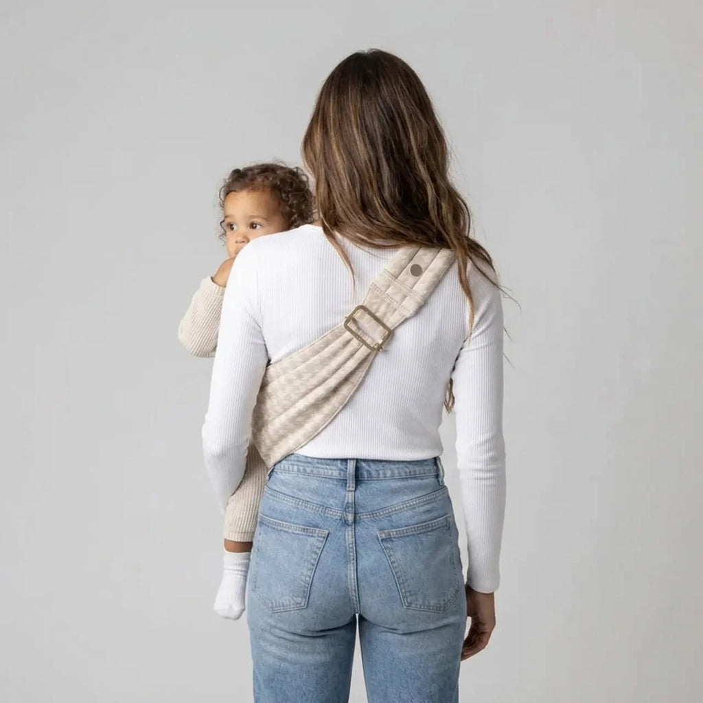 Écharpe de portage VertiBaby — Pied-de-poule Noir