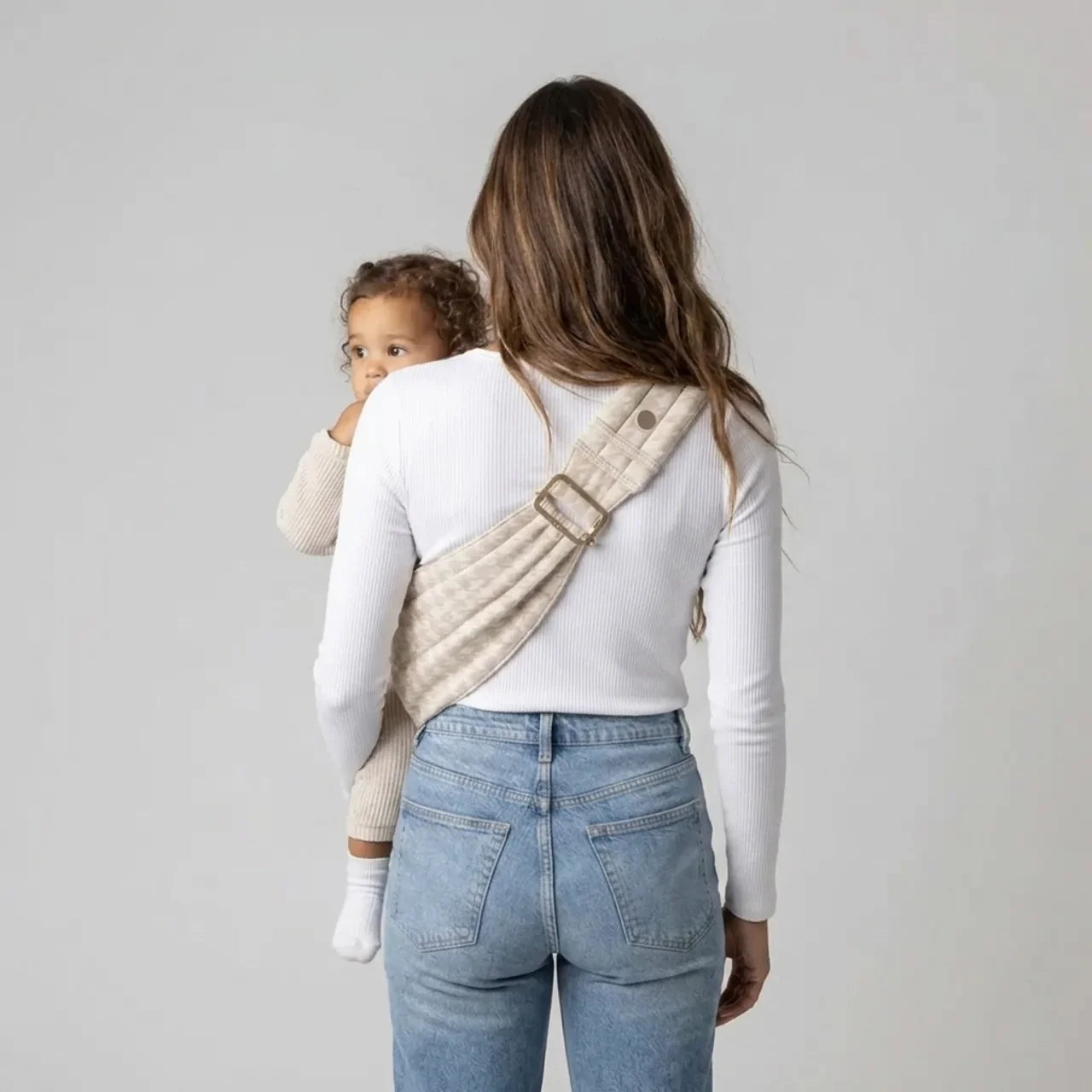 Écharpe de portage VertiBaby — Pied-de-poule Noir